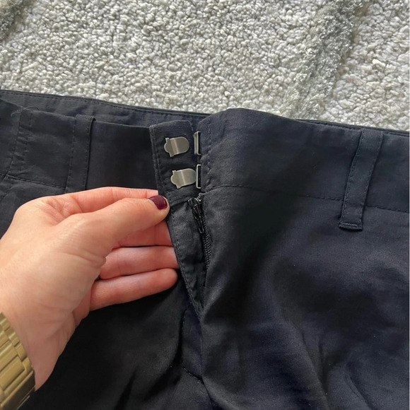 Theory black pants straight leg trouser linen blend 8 - Picture 6 of 8